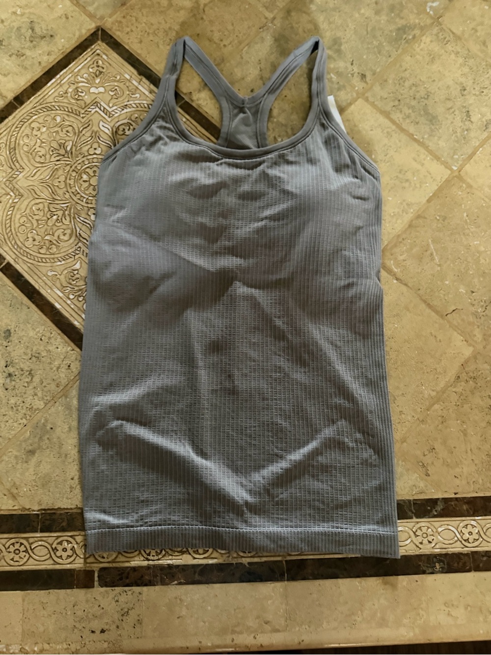 Lululemon Brown Tan Ribbed Racerback Tank Top Size 8